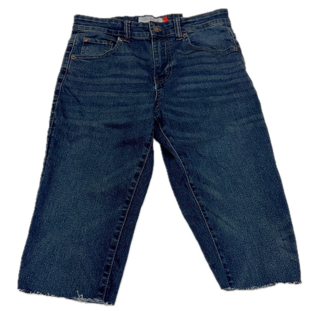 Lucky Brand Jeans Kids 14 Blue Denim‎ Straight Leg Raw Hem